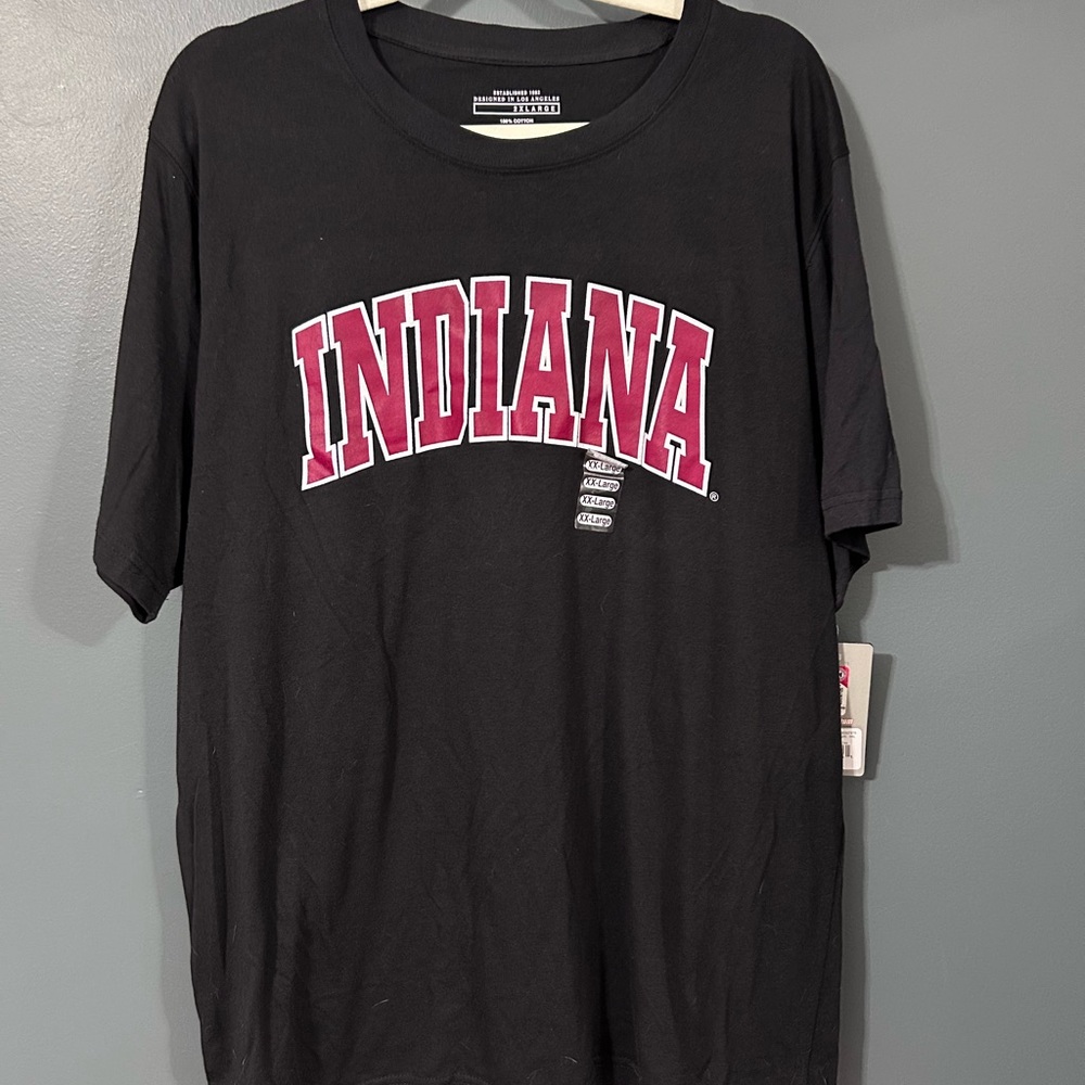 XXL Indiana University Hoosiers Colosseum Black and Red Indiana Tee IU NWT